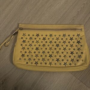 Jimmy Choo Yellow Star-Studded Clutch